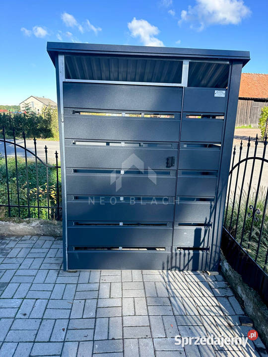 Wiata Śmietnikowa 130x40 Antracyt Dach spad w Poznań