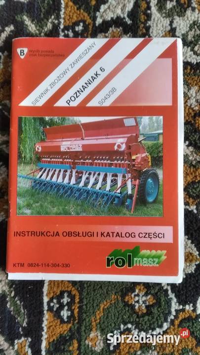 Instrukcja obsługi siewnika Poznaniak 6 Lublin