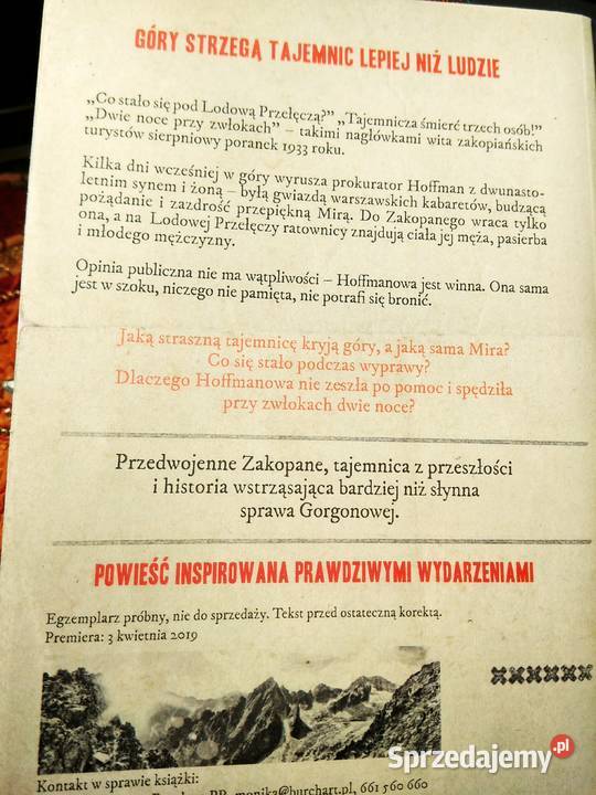 Sprawa Hoffmanowej książki księgarnie Wsrszawa mazowieckie Warszawa