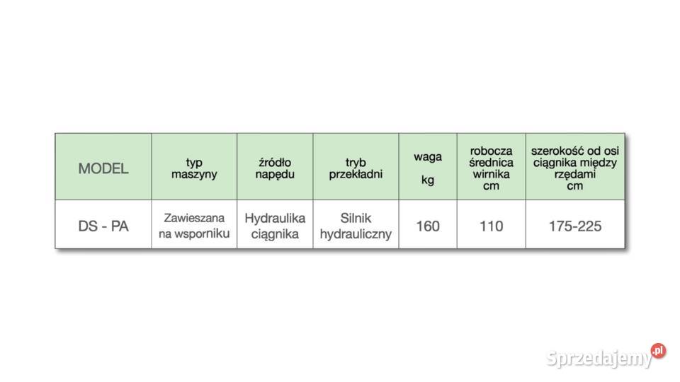 Zgarniacz gałęzi DSPA wygarniacz sadowniczy mazowieckie Nowe Miasto nad Pilicą sprzedam
