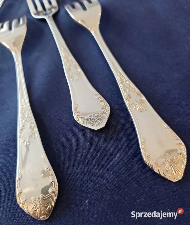 Platerowane widelce do ryb Hefra 6 sztuk Szczecin sprzedam