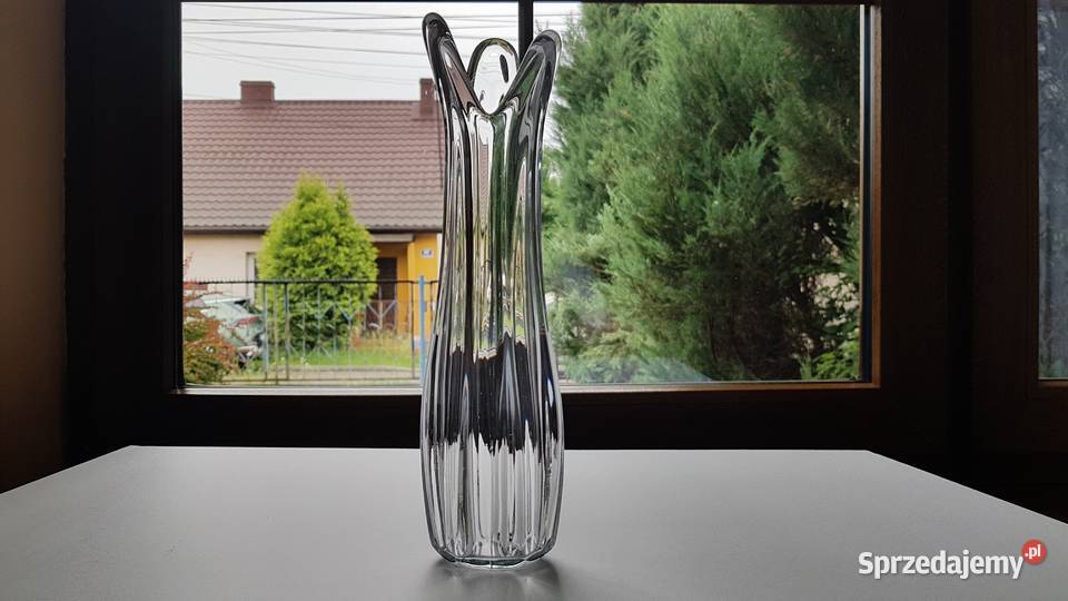 Wazon Rotterdam 28 Ząbkowice szkło PRL śląskie