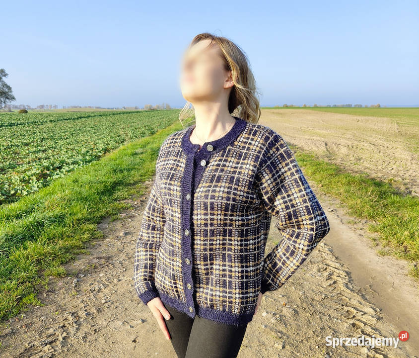 Sweter kardigan vintage M 38 Edinburgh moher