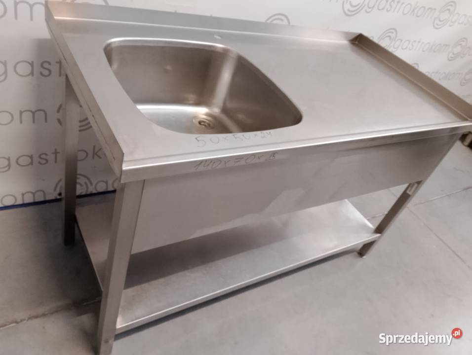 Stół ze zlewem L i półką rant TLP 140x70x85 sprzedam