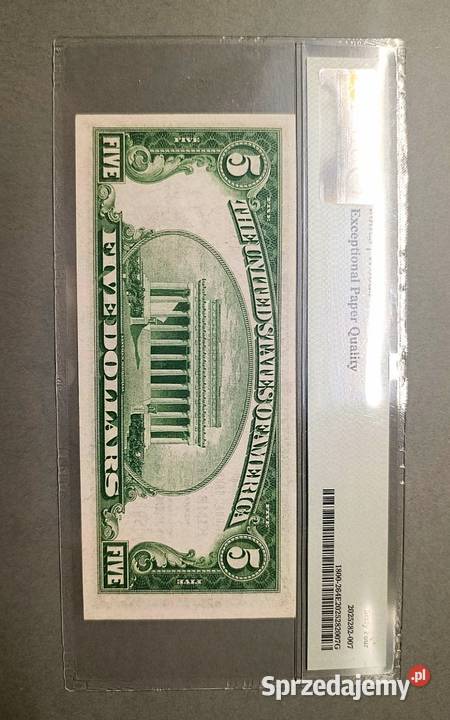 USA 5 Dolarów 1929 r Kimball Nebraska PMG 64 EPQ Węgorzewo
