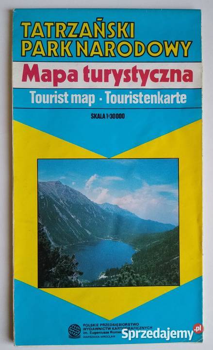 Mapa Tatrzański Park Narodowy Katal 3002826 Gdańsk