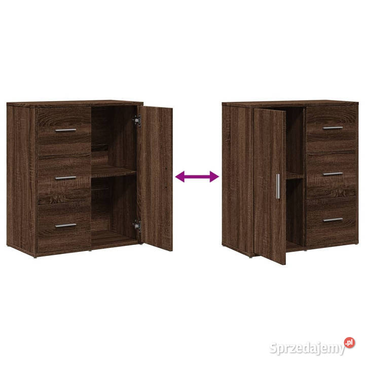 Szafki 2 brązowy dąb 60x31x70 WM3276559