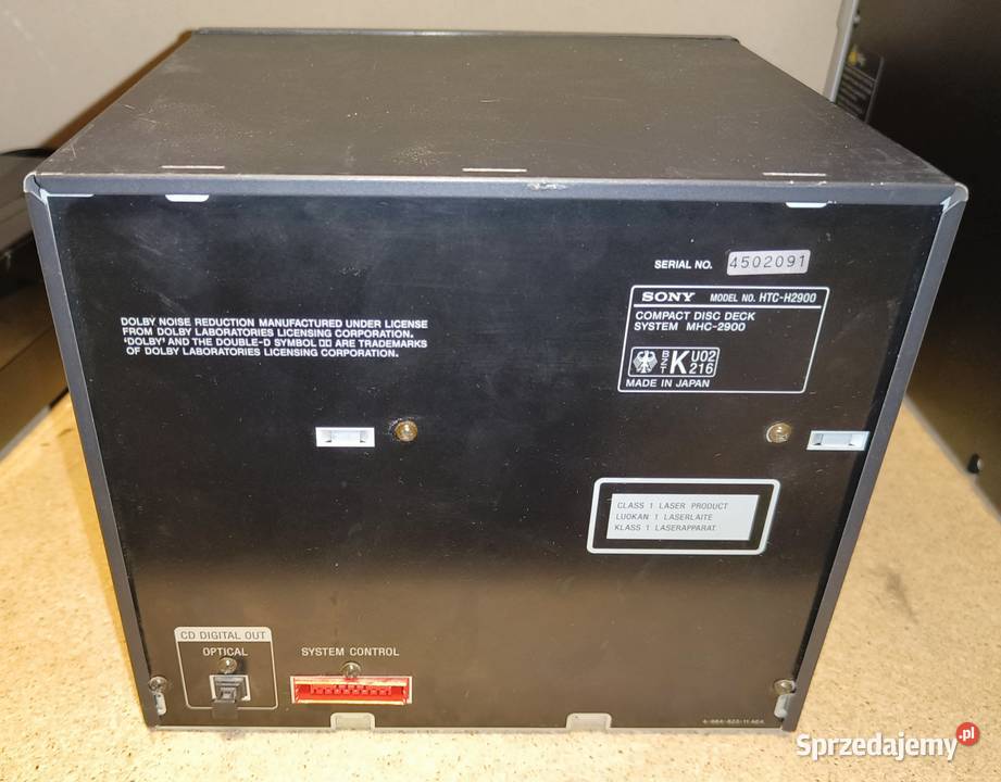 Sony HTCH2900 element wieży CD i deck Luboń
