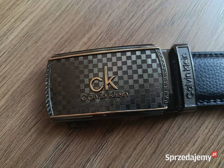 Pasek skórzany męski Giorgio Armani do garnituru czarny Białystok