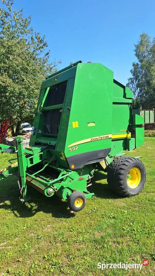 Prasa John Deere 592 siatka niski przebieg Rolujące (belujące) Ldzań