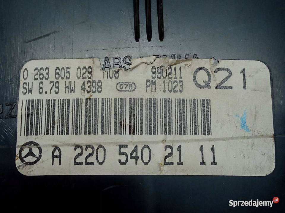 LICZNIK A2205402111 50 B MercedesBenz Sklasa IV Rok produkcji 1999 świętokrzyskie