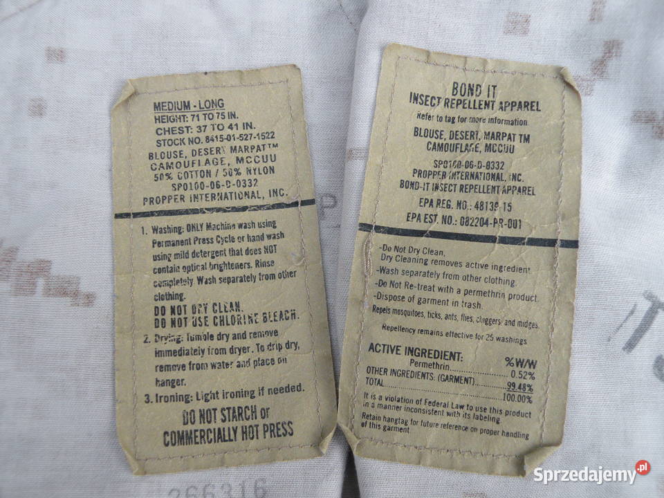 Bluza MCCUU desert marpat medium long USMC Wrocław sprzedam