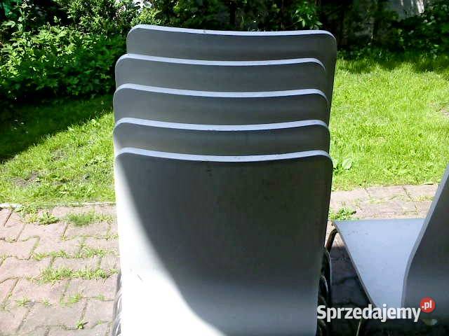 Krzesła drewno metal 6 sztuk Zakopane