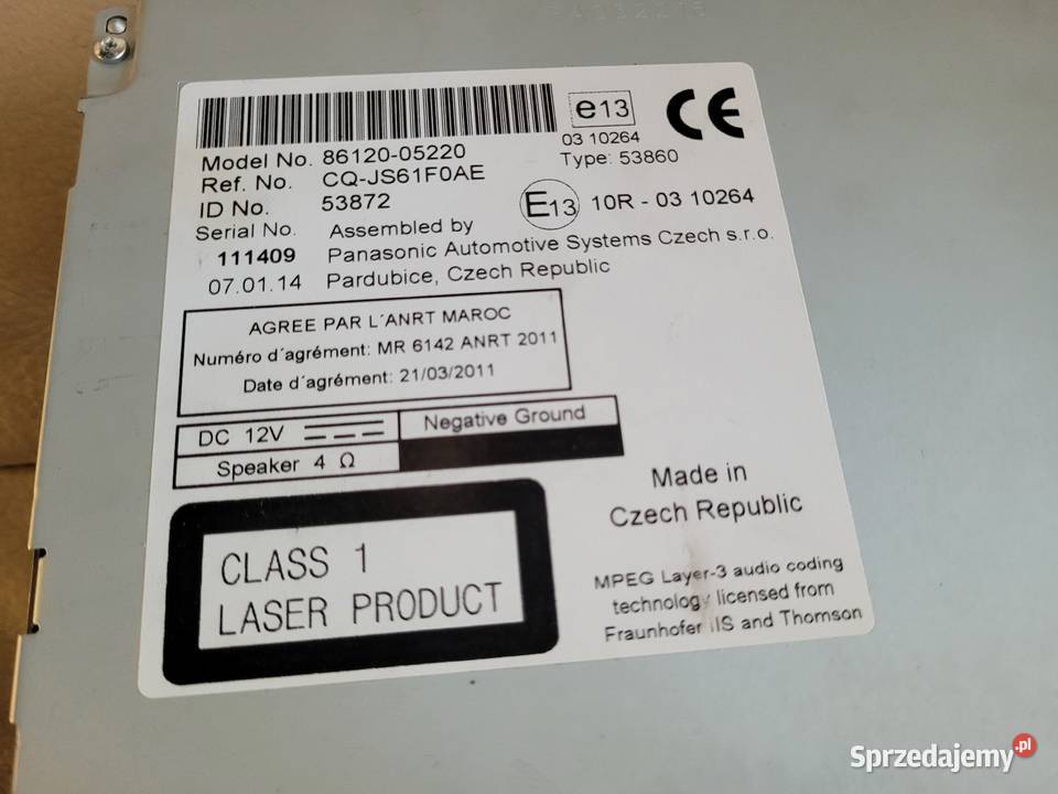 Radio toyota avensis t27 Pabianice