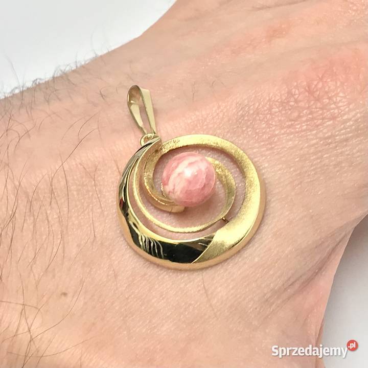 Złoty WISIOREK zawieszka 585 14K cudowny KAMIEŃ Warszawa sprzedam