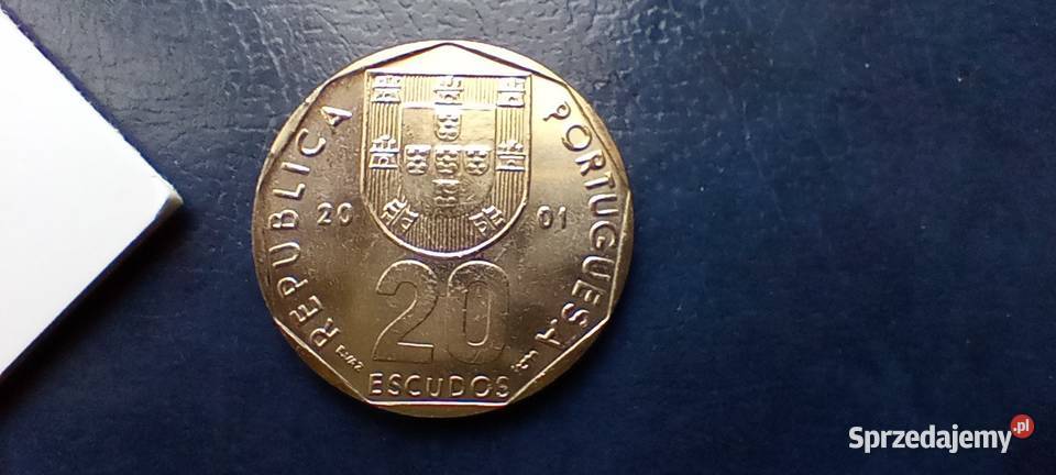 Stare monety 20 eskudos 2001 Portugalia