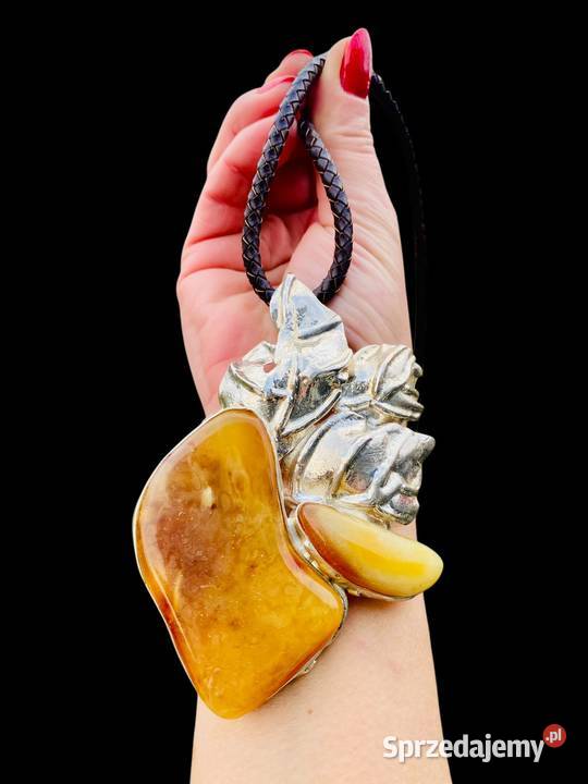 Wisiorek artystyczny srebro 925 bursztyn srebro Wisiorki sprzedam