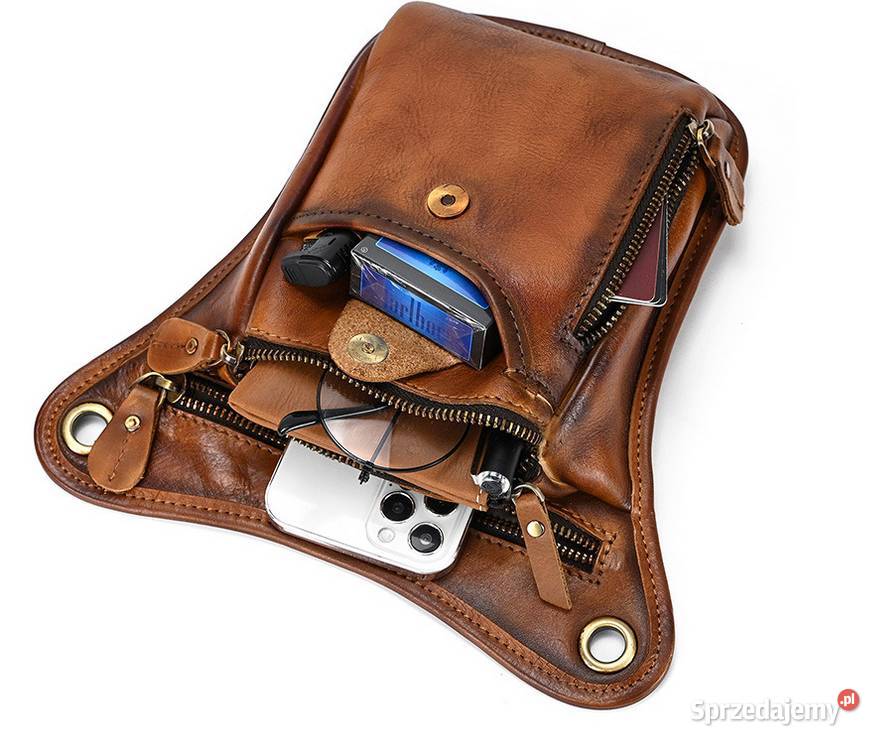 TORBA MOTOCYKLOWA SKÓRA SASZETKA NA UDO NOGĘ PAS Sosnowiec
