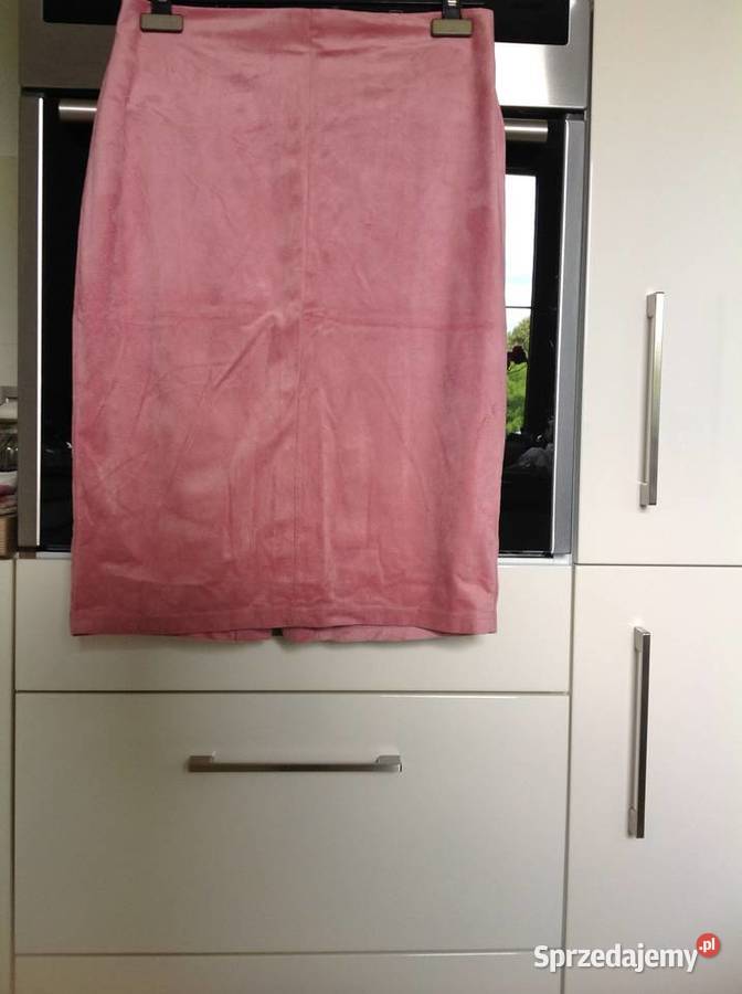 Spódniczka Welurowa Różowa Damska HENNES HM SM Nowa Sól