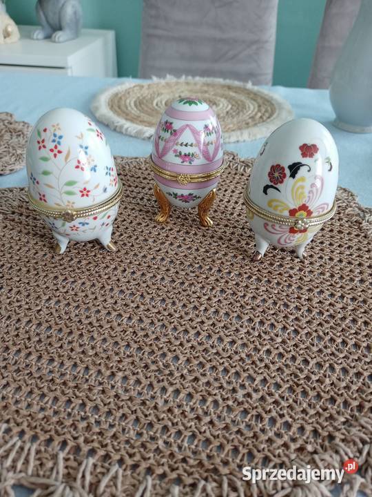 Jajka porcelanowe szkatułki Zegarki i Biżuteria wielkopolskie Poznań sprzedam