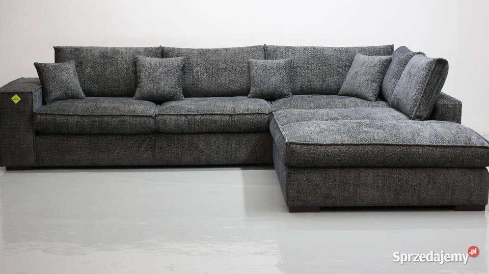 TDi NOWOCZESNY NAROŻNIK KANAPA ciemna tkanina wielkopolskie Poznań