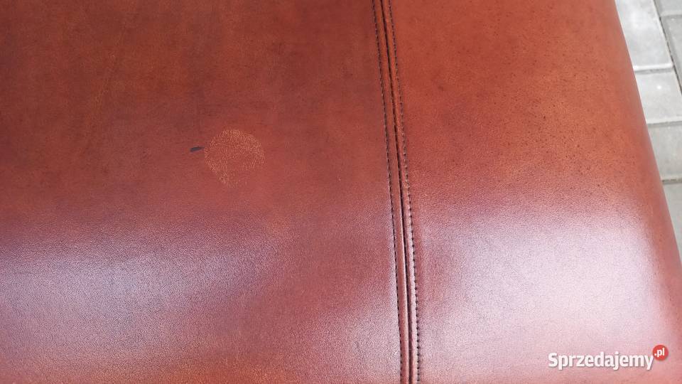 Puf skórzany brązowy otwierany Podnóżek Antyki, Sztuka, Kolekcje Gawroniec