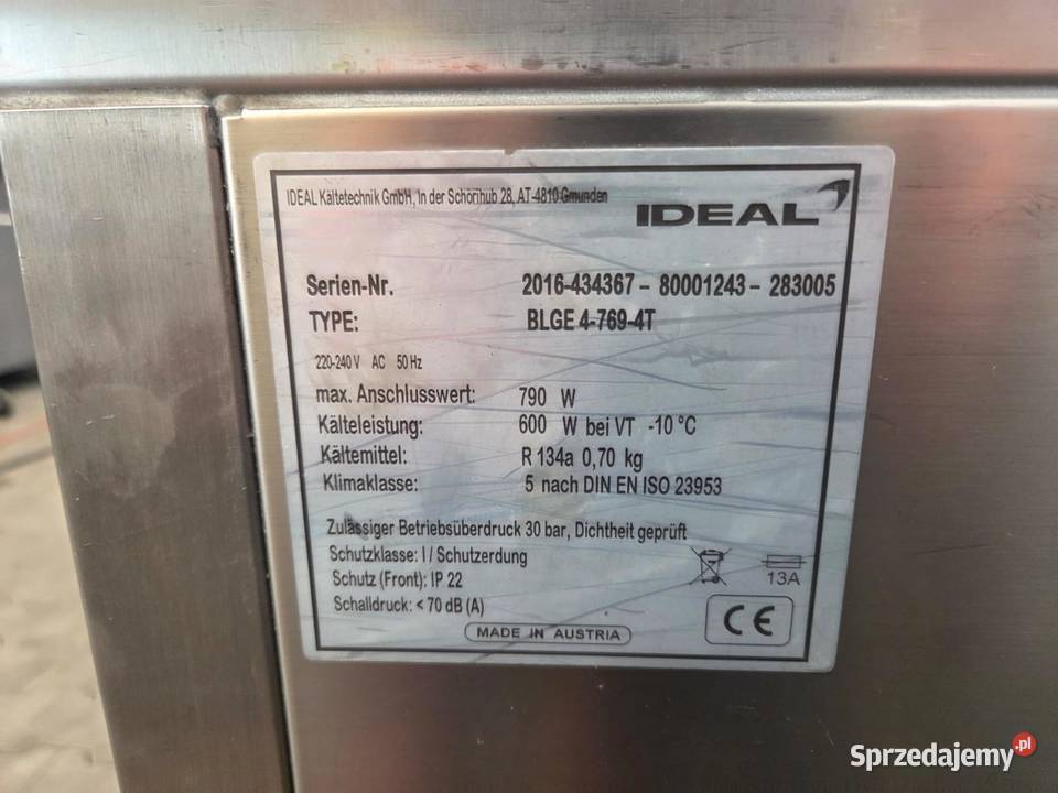 IDEAL BLGE 47694T Stół chłodniczy gastronomiczny wielkopolskie