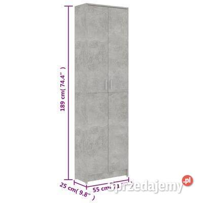 vidaXL Szafa do przedpokoju szarość betonu Warszawa sprzedam