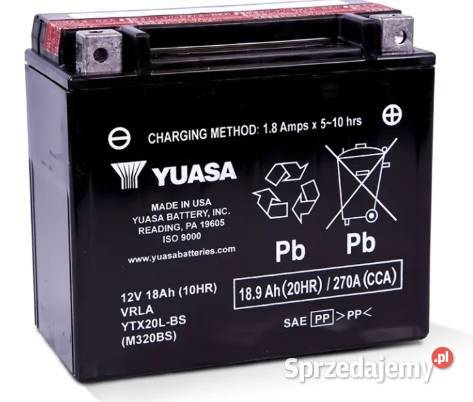 Akumulator motocyklowy YUASA YTX20LBS AGM 189Ah Wałbrzych