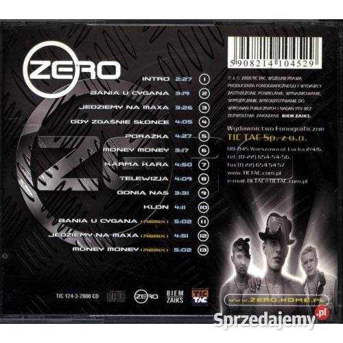 Zero Zero Bania u Cygana Oryginalne CD 2000