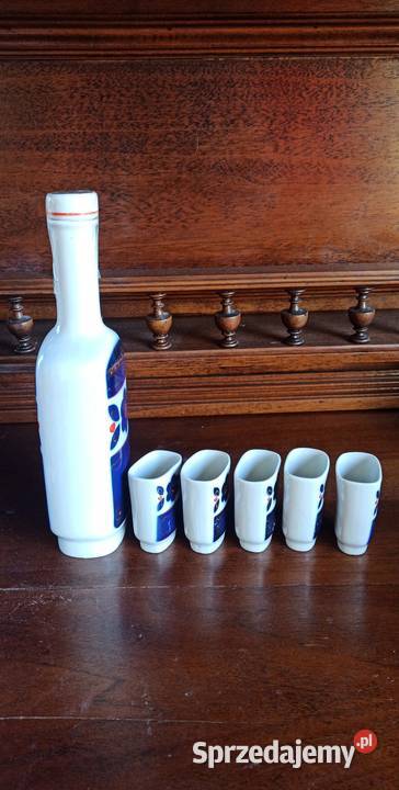 Karafka z kieliszkami Gubernia Wołyńska