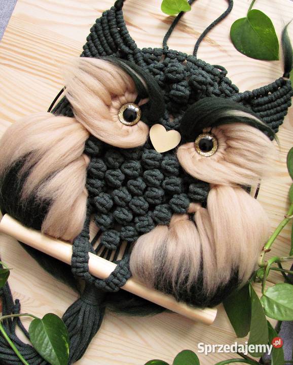 Sowa makrama sowa ze sznurka puchacz sowa Łapacze snów dolnośląskie Wrocław
