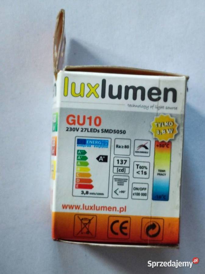 żarówka świetlówka led lux lumen luxlumen GU10 Żarówki i świetlówki Kielce