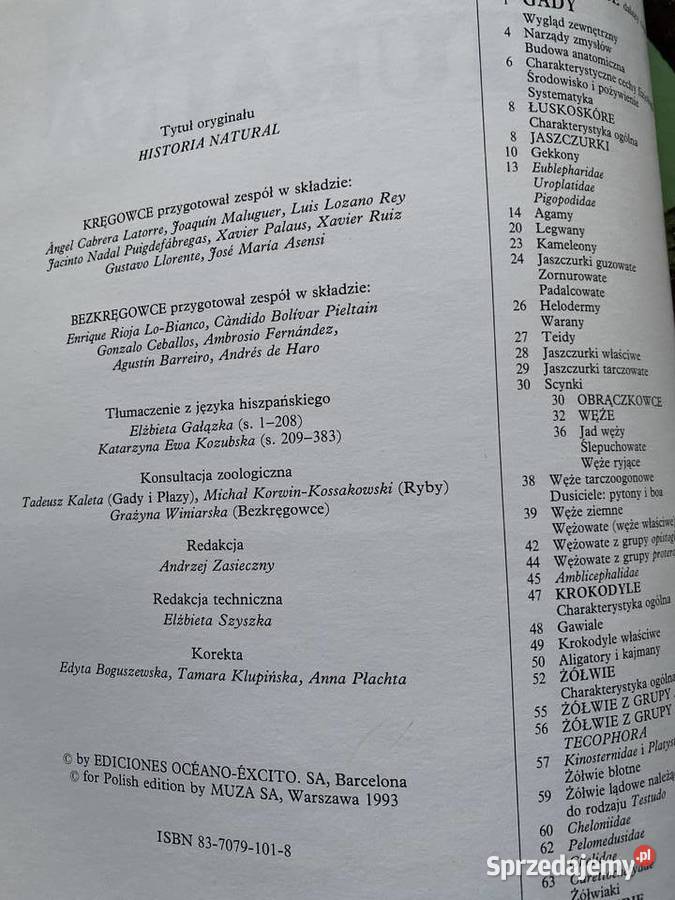 HISTORIA NATURALNA Gady Plazy Ryby Bezkregowce Lublin