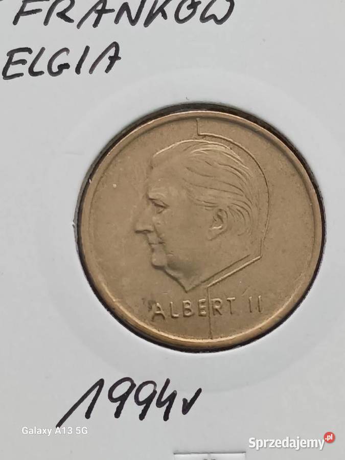 5 Franków Belgia 1994 r Konin