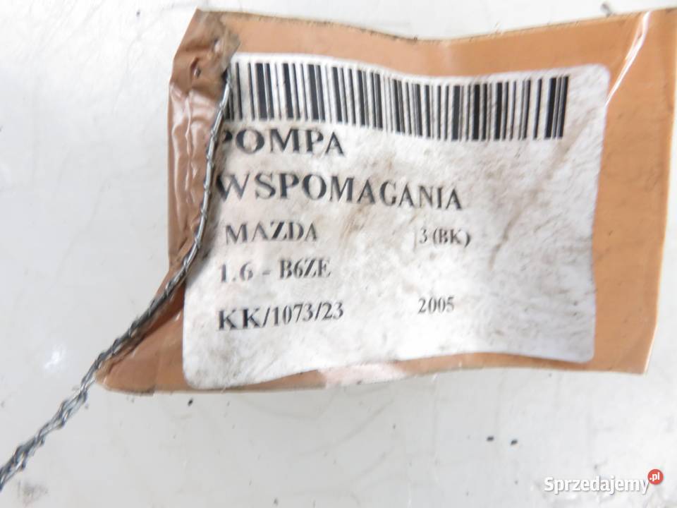 POMPA WSPOMAGANIA MAZDA 3 16 B6ZE Pompy wspomagania małopolskie
