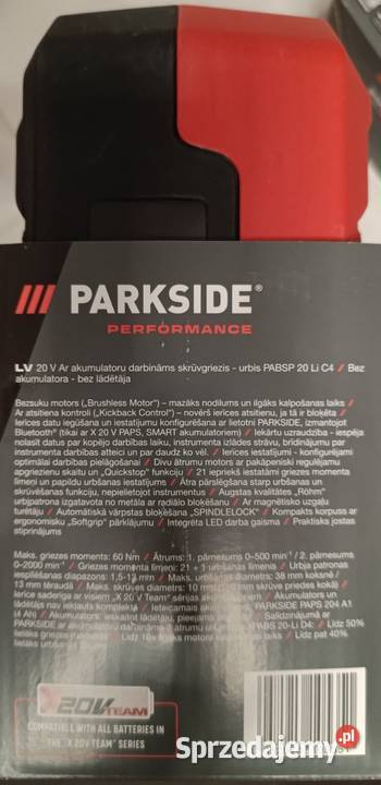 PARKSIDE PERFORMANCE akumulatorowa Ełk