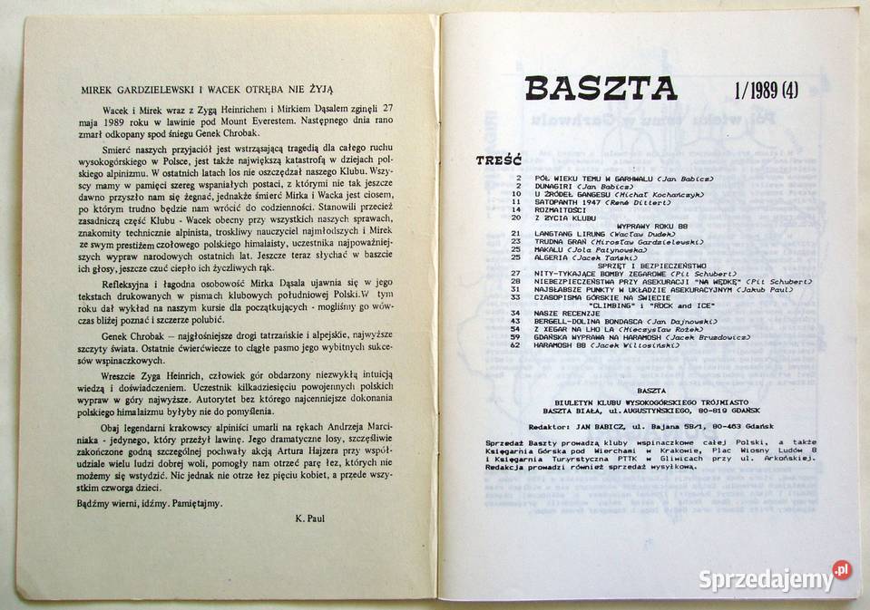 BASZTA Zeszyty szkoleniowe KW Trójmiasto Limanowa