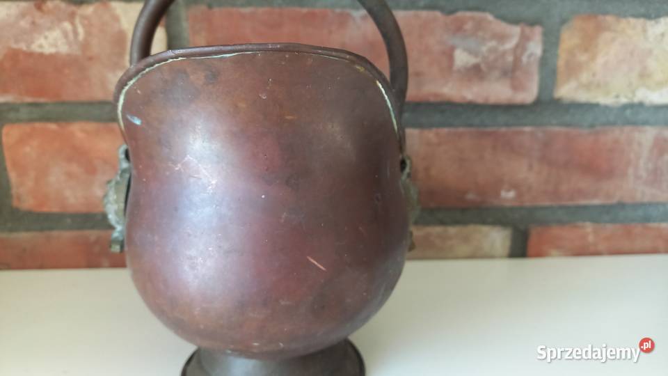 Pojemnik miedziany z ceramiką Osłonka na Gawroniec