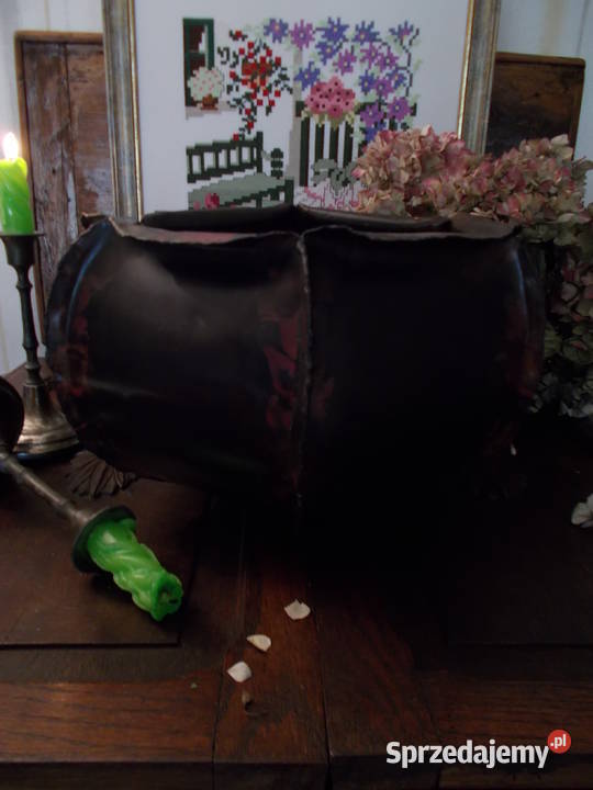 Piękna Stara Donica Osłonka Rękodzieło Metal sprzedam