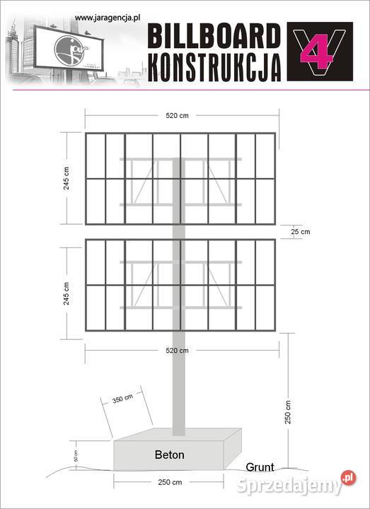 Billboard V4 Konstrukcja Reklamowa nowa Trzebinia