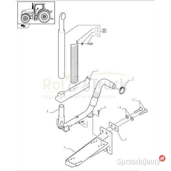 TŁUMIK RURA WYDECHOWA CASE HOLLAND 87356795 Kolno sprzedam