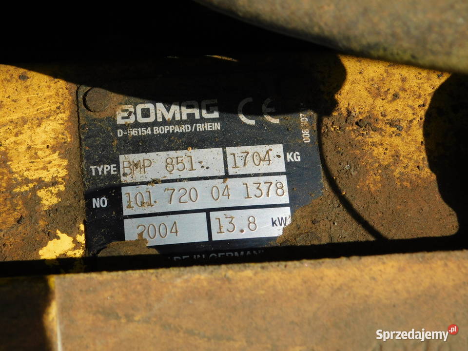walec okołkowany wibracyjny Bomag BMP 851 Solec-Zdrój