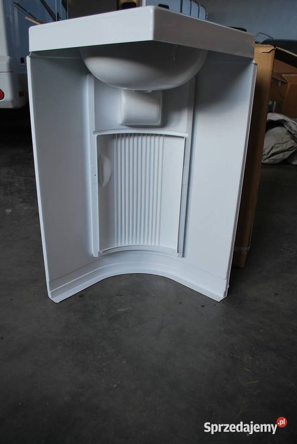 NAROŻNA UMYWALKA Z SZAFKĄ DO KAMPERAPRZYCZEPY