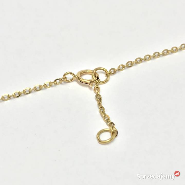 Złoty ŁAŃCUSZEK naszyjnik 18K KAMIENIE 46 cud