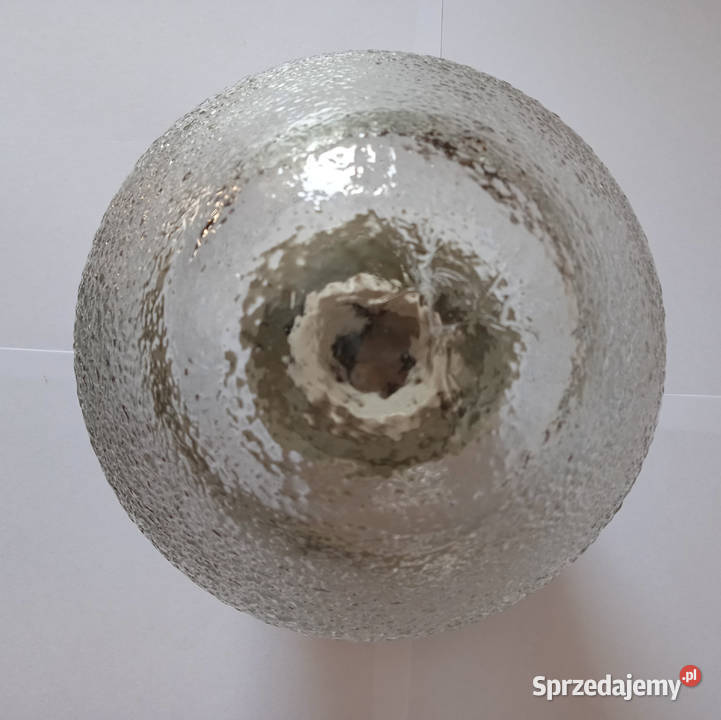 Szklana lampa PRL porcelanowa podstawa Lampki biurkowe