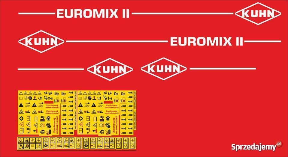 naklejki kuhn euromix 2 zamienniki Jeżewo sprzedam