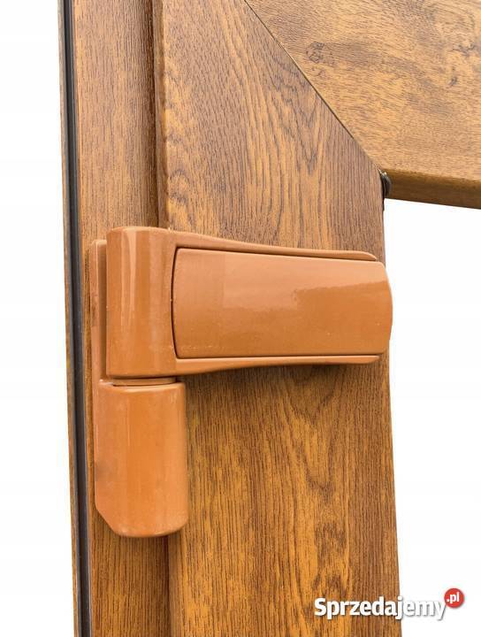 Wzmacniane nowe drzwi 100x210 z krótką szybą Budowa małopolskie Kraków