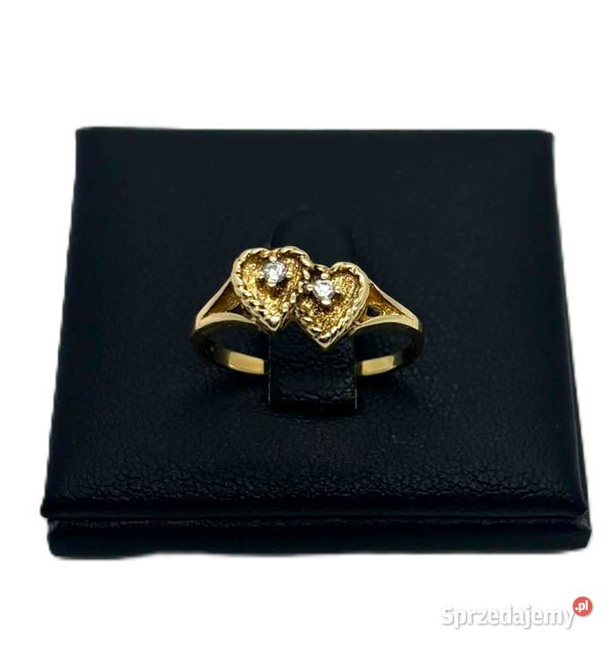 Złoty Pierścionek Serce Pr 585 26 R12