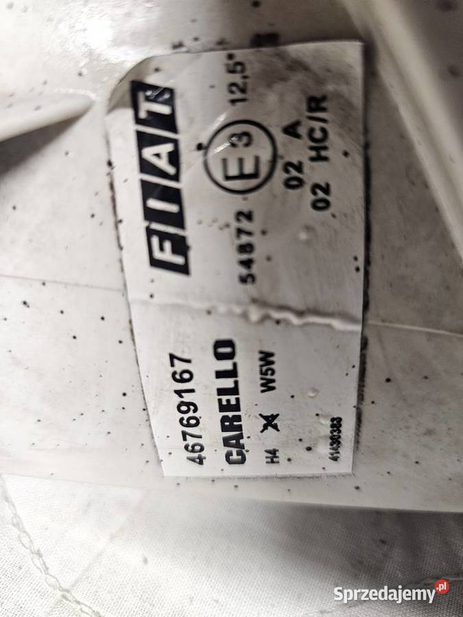 Oryginalne lampy przednie LP dedykowane Fiat Części samochodowe śląskie Czechowice-Dziedzice